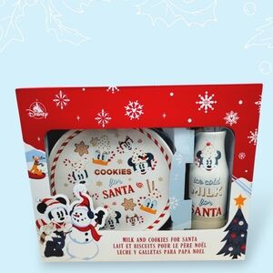 DISNEY Holiday Lodge Mickey & Friends Milk And Cookies For Santa